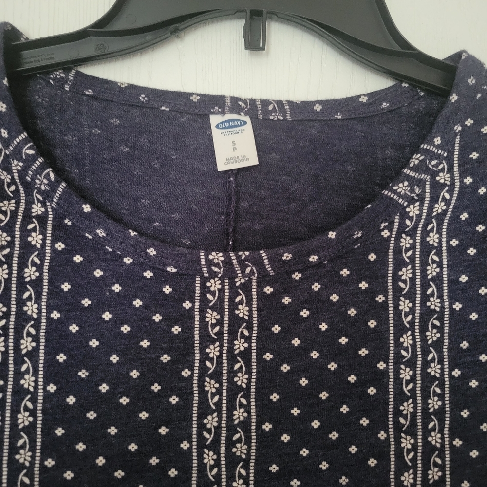 🟣Navy patterned dress - Picture 3 of 4